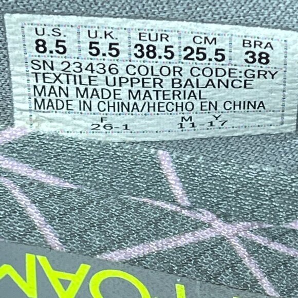 Skechers Air Cooled Memory Foam SN 23436 Slip On Grey Shoes - Picture 8 of 9